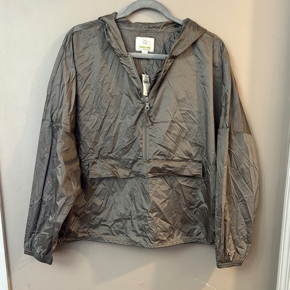 NWT Aerie Offline Windbreaker Half Zip - Picture 1 of 5